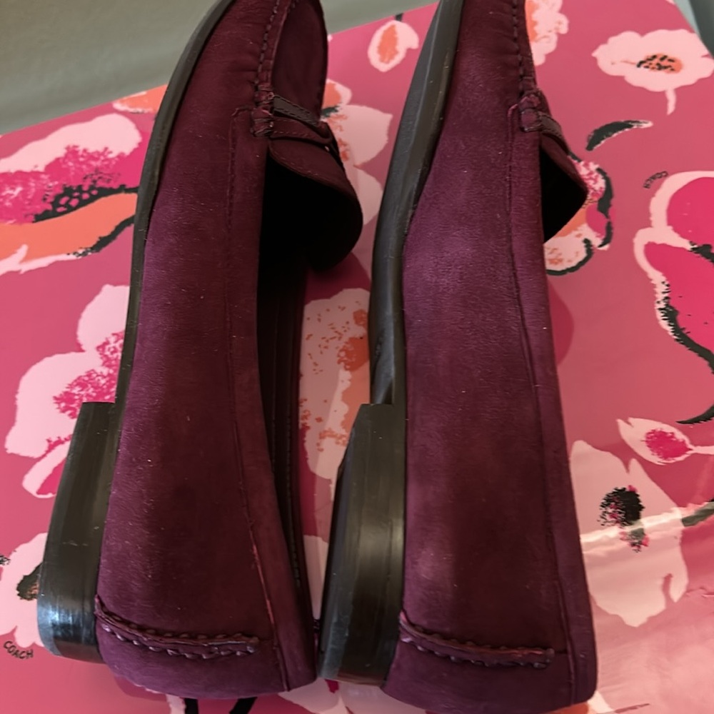 LL Bean Suede Moccasin Loafer Flats Port Color size 8.5 NIB - Picture 7 of 11